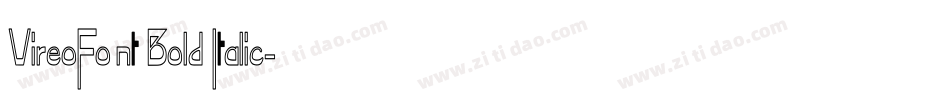 VireoFont Bold Italic字体转换